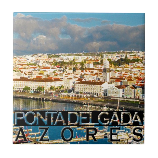 Azulejo De Cerâmica Ponta Delgada (Frente)