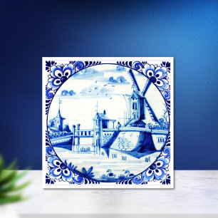 Azulejo De Cerâmica Ponte azul delft e vias navegáveis