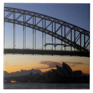Azulejo De Cerâmica Ponte da Baía de Sydney e Casa da Ópera de Sydney 