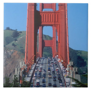 Azulejo De Cerâmica Ponte Golden Gate e Baía de São Francisco
