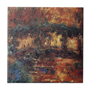 Azulejo De Cerâmica Ponte Japonesa de Claude Monet, Arte Fino Antigo