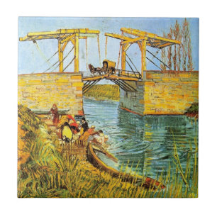 Azulejo De Cerâmica Ponte Langlois em Arles por Vincent van Gogh