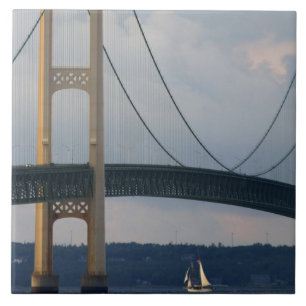Azulejo De Cerâmica Ponte Mackinac, Michigan, EUA