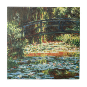 Azulejo De Cerâmica Ponte Sobre o Lago de Nenúfares por Claude Monet