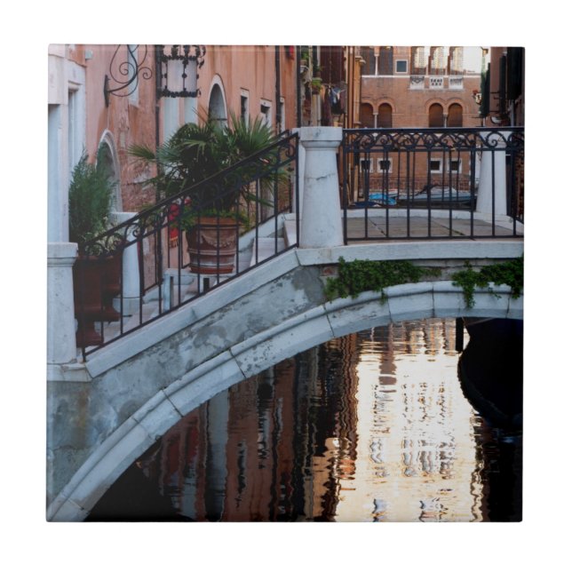 Azulejo De Cerâmica Ponte sobre um Canal (Frente)