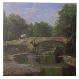Azulejo De Cerâmica Ponte sobre um rio na Espanha (por Santiago Rusiño