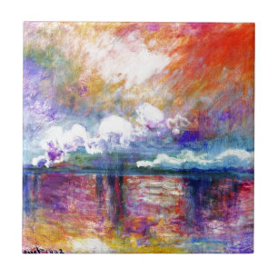 Azulejo De Cerâmica Ponte transversal de Claude Monet Charing