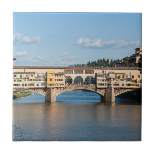 Azulejo De Cerâmica Ponte Vecchio — Ponte velha - Florença, Itália