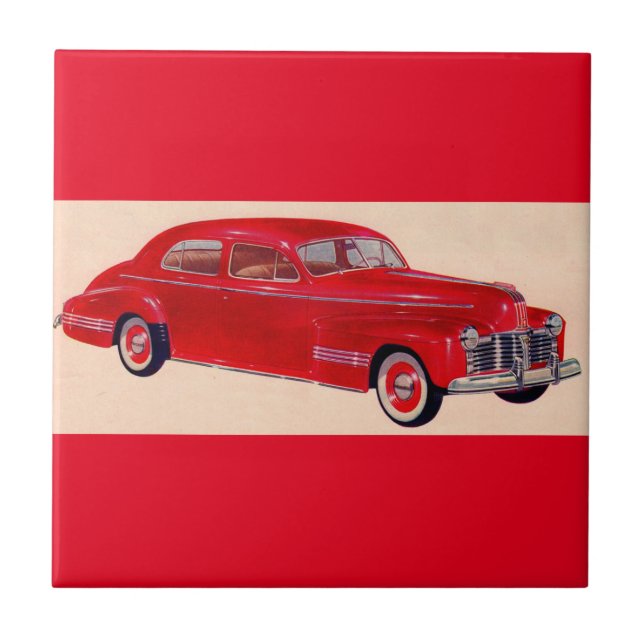 Azulejo De Cerâmica Pontiac Torpedo vermelho (Frente)