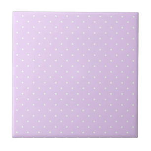 Azulejo De Cerâmica Ponto Branco Fundo Rosa Elegante Ponto Polka Ponti