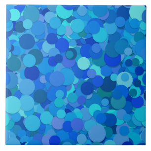 Azulejo De Cerâmica ponto confetti azul