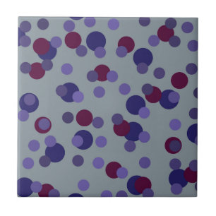 Azulejo De Cerâmica Pontos Berry, Violeta e Roxo