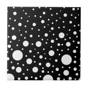 Azulejo De Cerâmica Pontos Pretos e Brancos