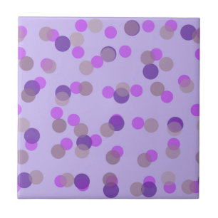 Azulejo De Cerâmica pontos rosa, bege e roxo