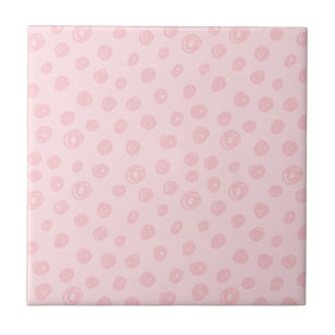 Azulejo De Cerâmica Pontos Rosa Cor-de-Rosa