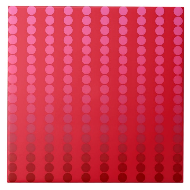 Azulejo De Cerâmica Pontos satíricos - tons de vermelho profundo (Frente)