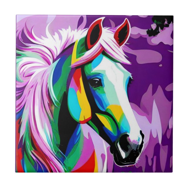 Azulejo De Cerâmica Pony Colorido (Frente)