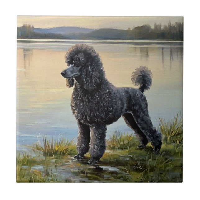 Azulejo De Cerâmica Poodle (Frente)