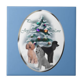 Azulejo De Cerâmica Poodle Lovers Natal