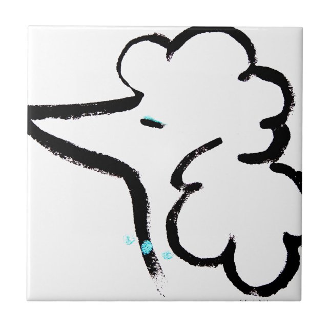 Azulejo De Cerâmica Poodle Portrait (Frente)