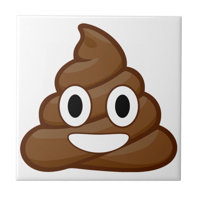 Azulejo De Cerâmica poop emoji (Frente)