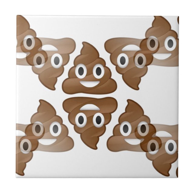 Azulejo De Cerâmica poop emojis (Frente)