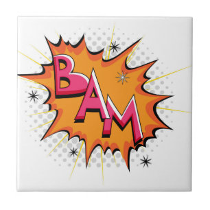 Azulejo De Cerâmica Pop art Bam cómico!
