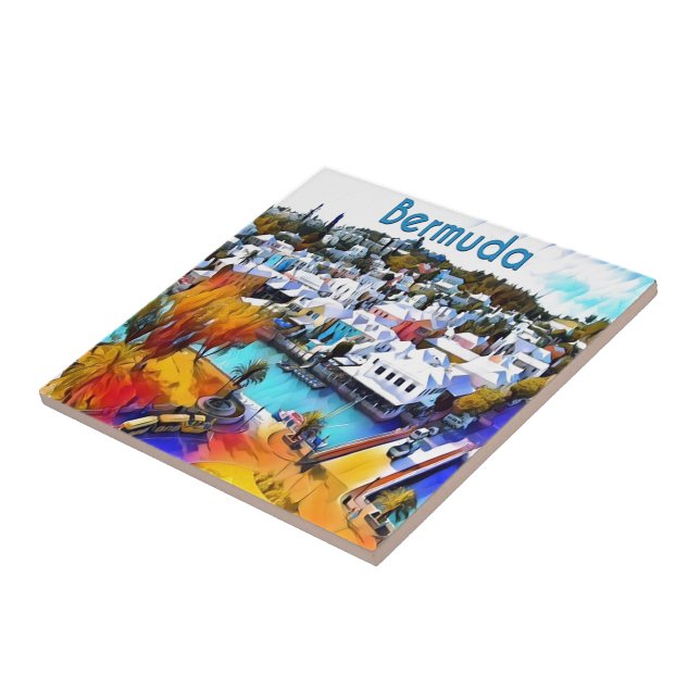 Azulejo De Cerâmica Pop Art Bermuda (Lateral)