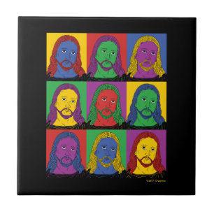 Azulejo De Cerâmica Pop Art Jesus