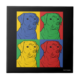 Azulejo De Cerâmica Pop Art Labrador Retriever