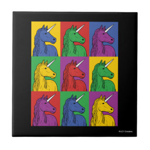 Azulejo De Cerâmica Pop Art Unicorn