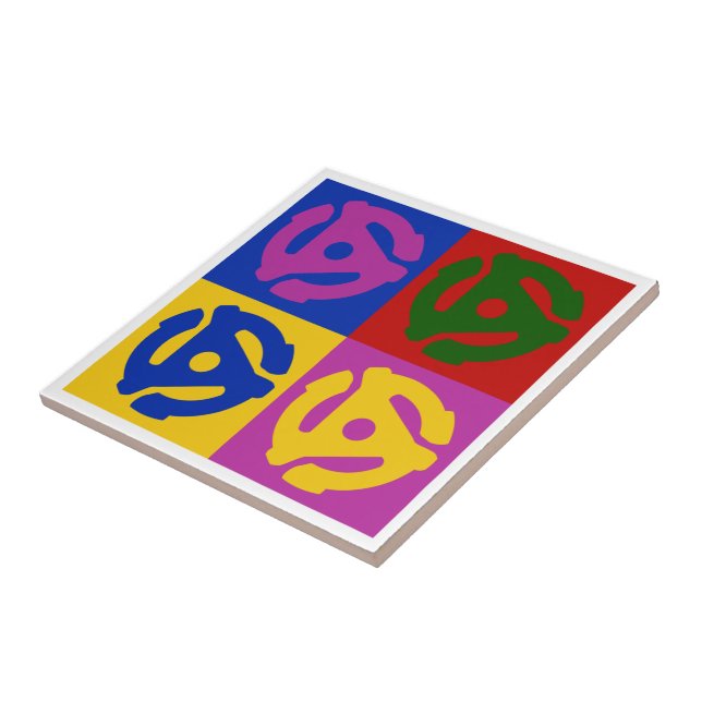 Azulejo De Cerâmica Pop Art Vinyl Record 45 RPM Insert (Lateral)