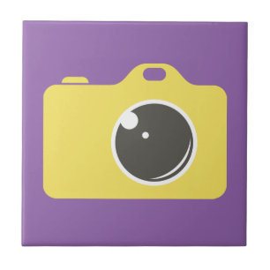 Azulejo De Cerâmica Pop Art Yellow Camera Puro