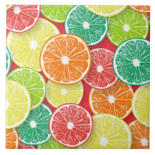 Azulejo De Cerâmica Pop de fatias de fruta Citrus art 2