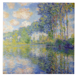 Azulejo De Cerâmica Poplars on the River Epte (por Claude Monet)