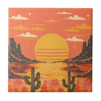Azulejo De Cerâmica Pôr do sol