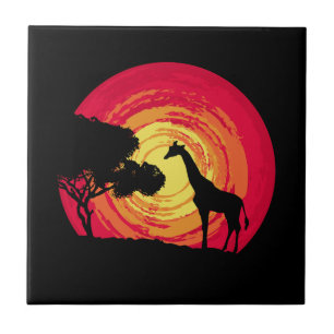 Azulejo De Cerâmica pôr do sol africano