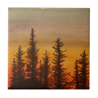Azulejo De Cerâmica Por do sol de Pinetree
