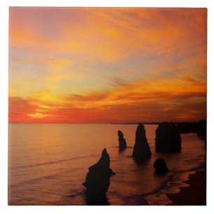 Azulejo De Cerâmica Pôr do sol, Doze Apóstolos, Parque Nacional Port C