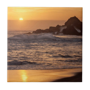 Azulejo De Cerâmica Pôr do sol na praia de Pfeiffer