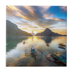 Azulejo De Cerâmica Por do sol no EL Nido