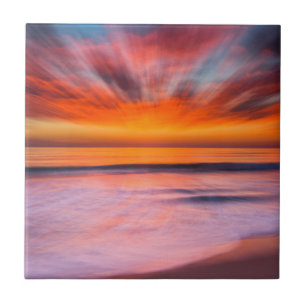 Azulejo De Cerâmica Pôr do sol Tamarack Beach Carlsbad, CA