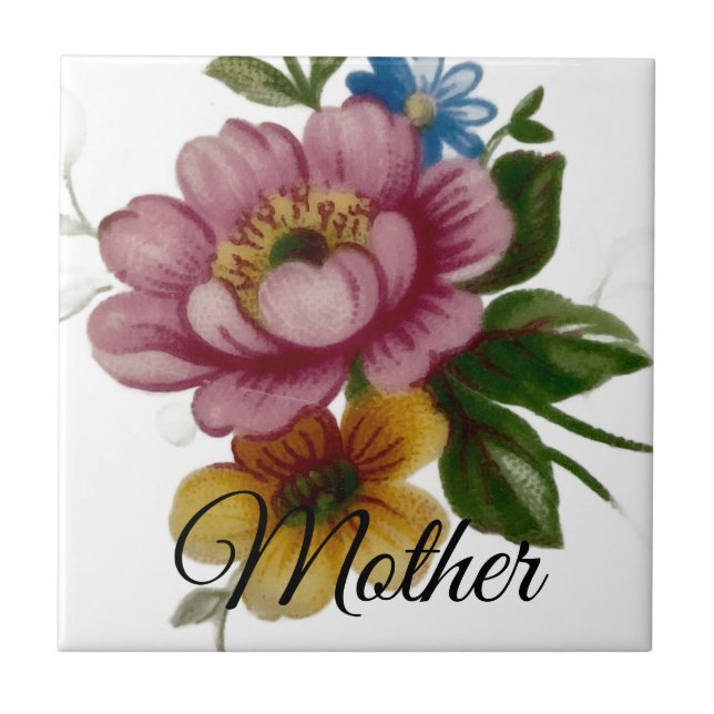 Azulejo De Cerâmica Porcelain Inspired Floral (Frente)