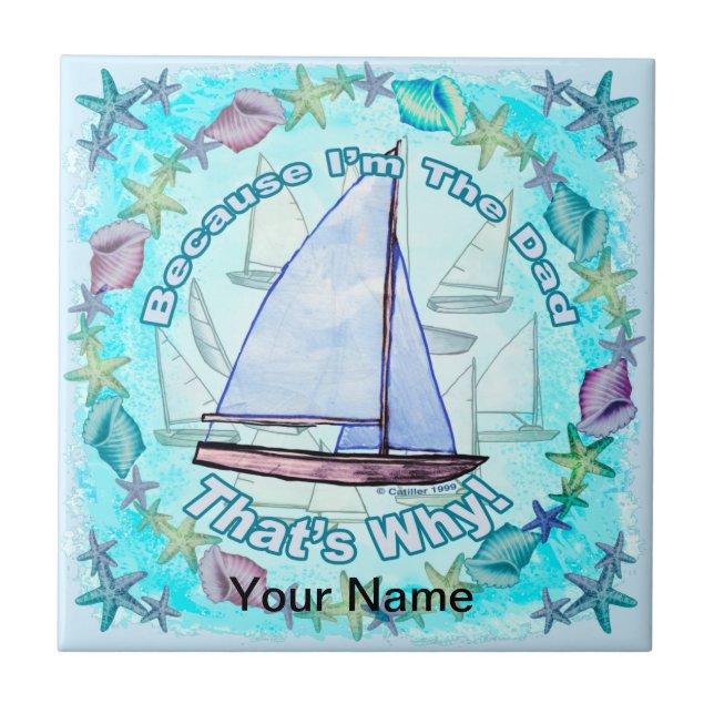 Azulejo De Cerâmica Porque eu sou Pai (Frente)