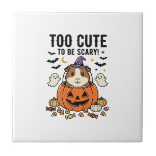 Azulejo De Cerâmica Porquinho-da-índia de Halloween Muito Fofo Para Se