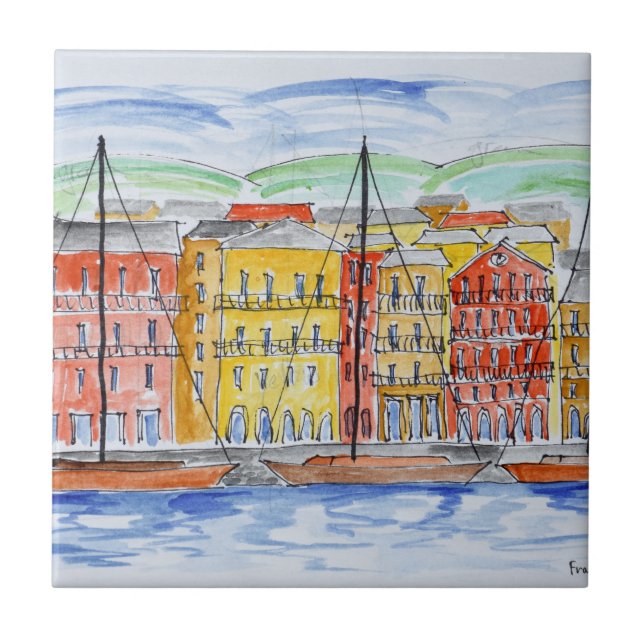 Azulejo De Cerâmica Port, Bastia| Córsega, França (Frente)