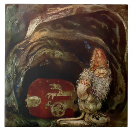 Azulejo De Cerâmica “Porta de Troll” por John Bauer