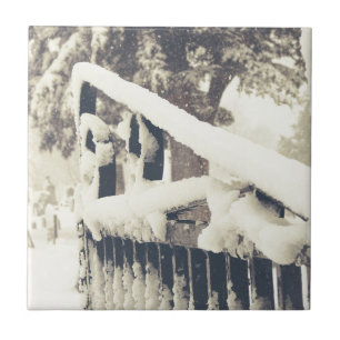 Azulejo De Cerâmica Porta do Cemitério de inverno