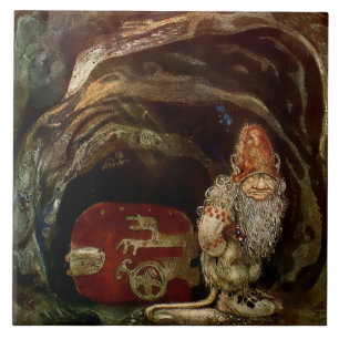 Azulejo De Cerâmica "Porta Troll" por John Bauer
