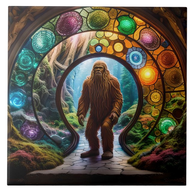Azulejo De Cerâmica Portal Dimensionável Sasquatch (Frente)